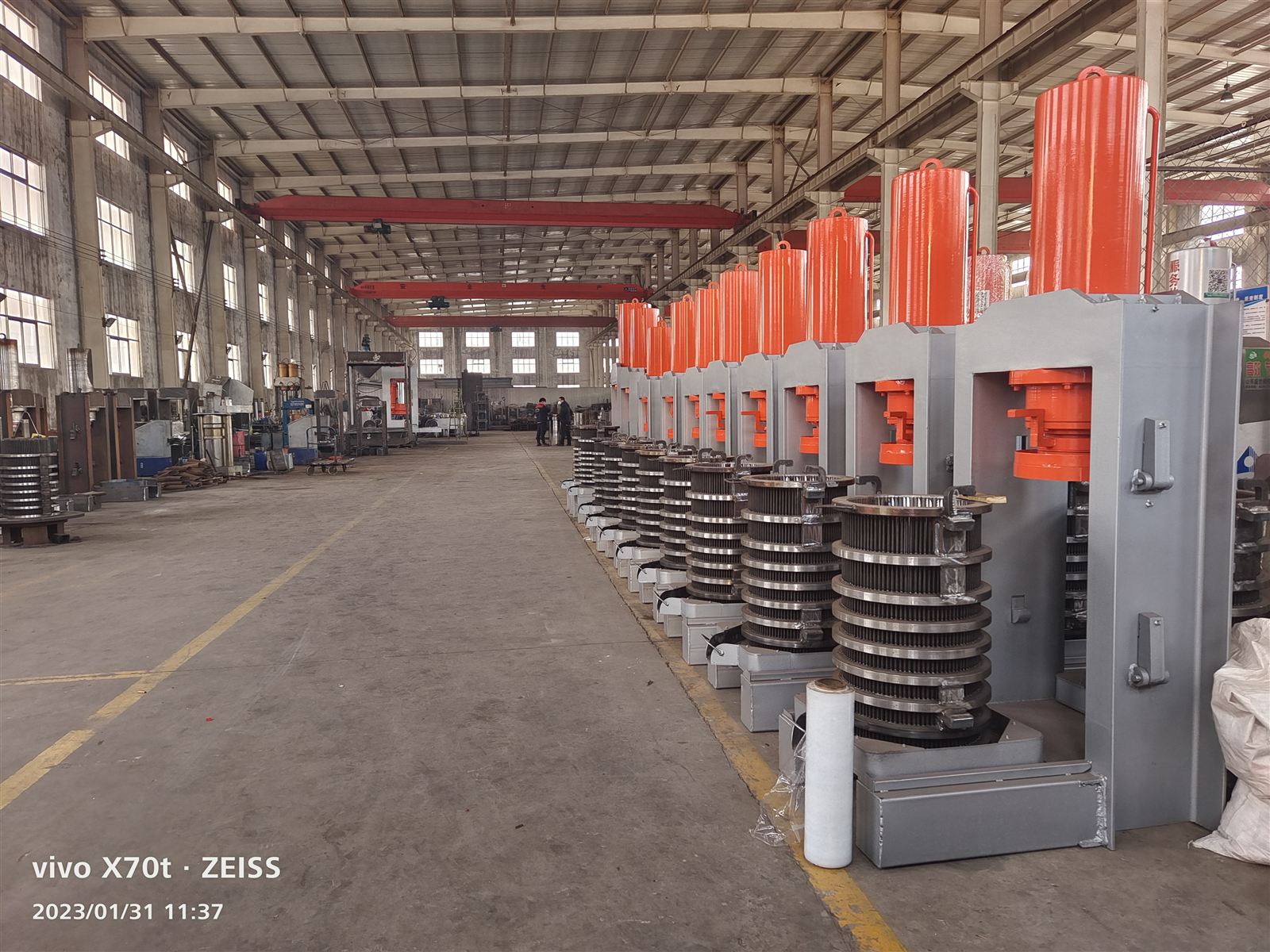 Haonuo production facility with machines lined up for final inspection